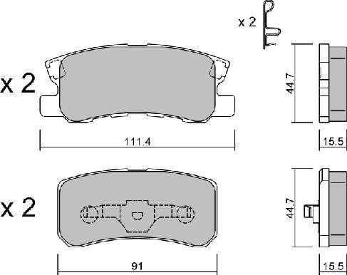 Aisin BPMI-2901 - Bremžu uzliku kompl., Disku bremzes www.autospares.lv