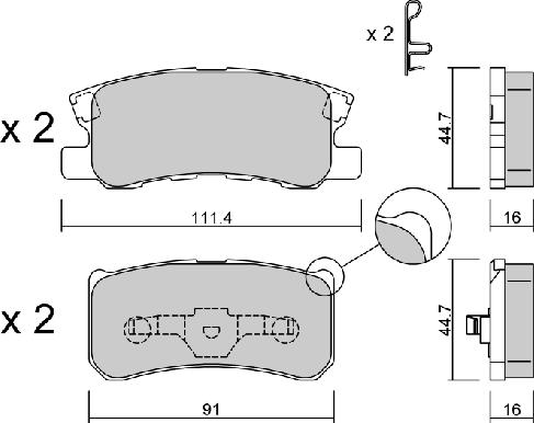 Aisin BPMI-2002 - Brake Pad Set, disc brake www.autospares.lv