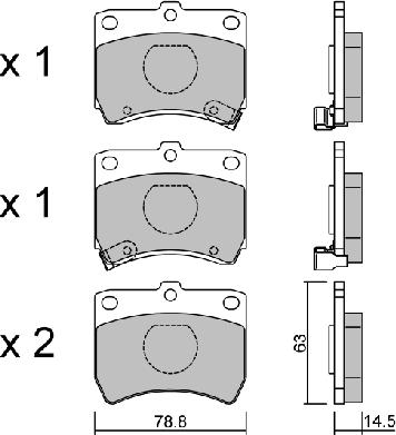 Aisin BPMZ-1907 - Bremžu uzliku kompl., Disku bremzes autospares.lv