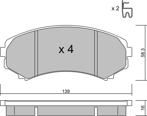 Aisin BPMZ-1910 - Bremžu uzliku kompl., Disku bremzes www.autospares.lv