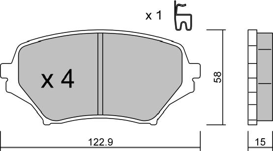 Aisin BPMZ-1004 - Bremžu uzliku kompl., Disku bremzes www.autospares.lv