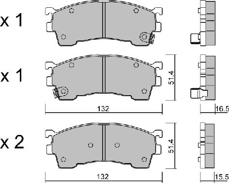 AISIN BPMZ-1003 - Bremžu uzliku kompl., Disku bremzes autospares.lv