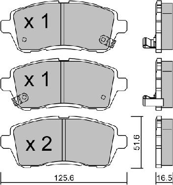 Aisin BPMZ-1002 - Bremžu uzliku kompl., Disku bremzes autospares.lv