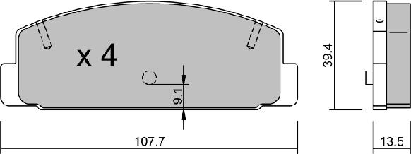 Aisin BPMZ-2901 - Bremžu uzliku kompl., Disku bremzes www.autospares.lv