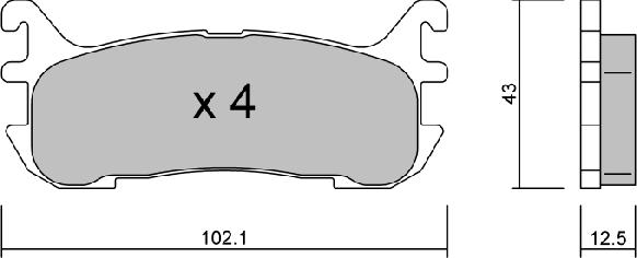 Aisin BPMZ-2004 - Bremžu uzliku kompl., Disku bremzes autospares.lv