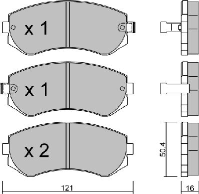 AISIN BPNI-1908 - Bremžu uzliku kompl., Disku bremzes www.autospares.lv