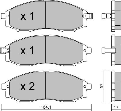 Aisin BPNI-1903 - Bremžu uzliku kompl., Disku bremzes www.autospares.lv