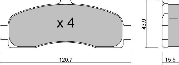 Aisin BPNI-1914 - Bremžu uzliku kompl., Disku bremzes www.autospares.lv