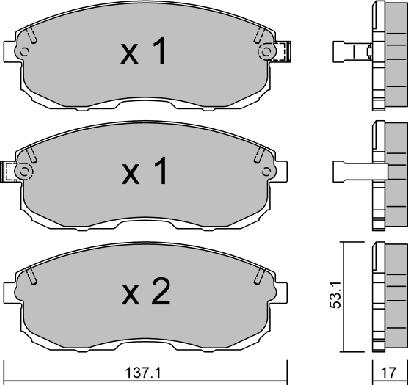 Aisin BPNI-1910 - Тормозные колодки, дисковые, комплект www.autospares.lv