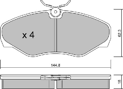 Aisin BPNI-1006 - Bremžu uzliku kompl., Disku bremzes www.autospares.lv