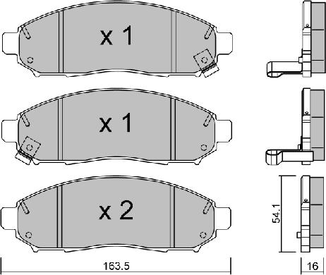 Aisin BPNI-1007 - Bremžu uzliku kompl., Disku bremzes www.autospares.lv