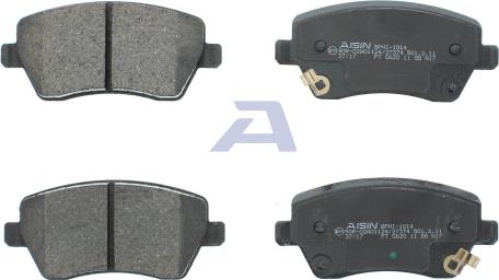 AISIN BPNI-1014 - Bremžu uzliku kompl., Disku bremzes www.autospares.lv