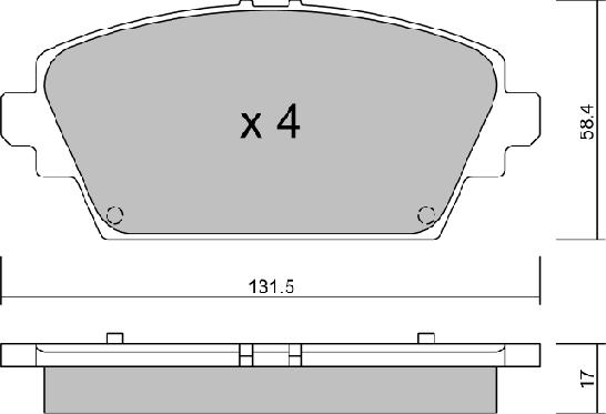 Aisin BPNI-1015 - Bremžu uzliku kompl., Disku bremzes www.autospares.lv