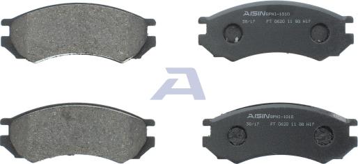 AISIN BPNI-1010 - Bremžu uzliku kompl., Disku bremzes www.autospares.lv