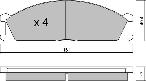 Aisin BPNI-1011 - Bremžu uzliku kompl., Disku bremzes www.autospares.lv