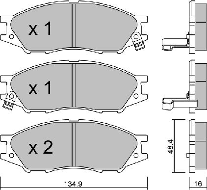 Aisin BPNI-1013 - Тормозные колодки, дисковые, комплект www.autospares.lv