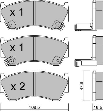 Aisin BPNI-1012 - Bremžu uzliku kompl., Disku bremzes autospares.lv