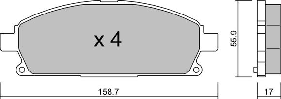 Aisin BPNI-1023 - Тормозные колодки, дисковые, комплект www.autospares.lv