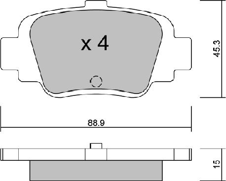 Aisin BPNI-2903 - Bremžu uzliku kompl., Disku bremzes www.autospares.lv