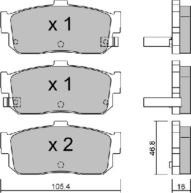 Aisin BPNI-2902 - Тормозные колодки, дисковые, комплект www.autospares.lv