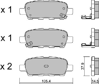 OEMparts D40601JZ0A - Bremžu uzliku kompl., Disku bremzes www.autospares.lv