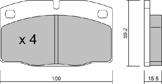 Aisin BPOP-1004 - Bremžu uzliku kompl., Disku bremzes autospares.lv