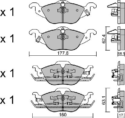 Aisin BPOP-1006 - Тормозные колодки, дисковые, комплект www.autospares.lv