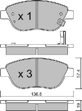 Aisin BPOP-1007 - Bremžu uzliku kompl., Disku bremzes autospares.lv