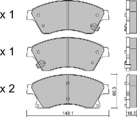 Aisin BPOP-1014 - Bremžu uzliku kompl., Disku bremzes www.autospares.lv