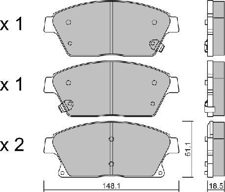 Aisin BPOP-1015 - Bremžu uzliku kompl., Disku bremzes autospares.lv