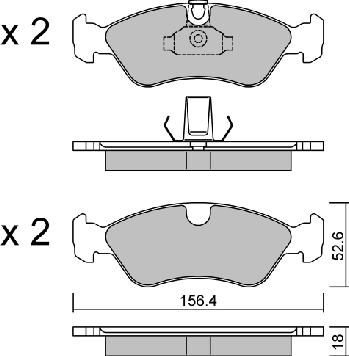 Aisin BPOP-1016 - Bremžu uzliku kompl., Disku bremzes autospares.lv