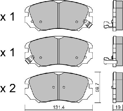 Aisin BPOP-1010 - Bremžu uzliku kompl., Disku bremzes autospares.lv