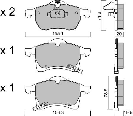 Aisin BPOP-1013 - Тормозные колодки, дисковые, комплект www.autospares.lv