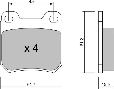 Aisin BPOP-2004 - Тормозные колодки, дисковые, комплект www.autospares.lv