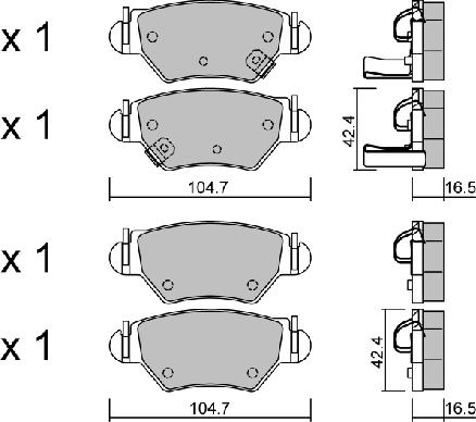 Aisin BPOP-2005 - Тормозные колодки, дисковые, комплект www.autospares.lv