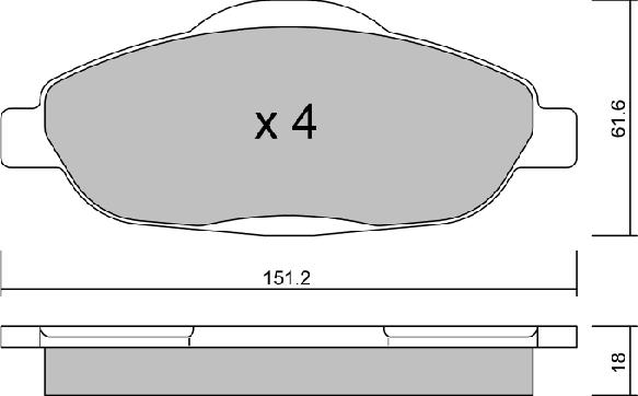 AISIN BPPE-1001 - Bremžu uzliku kompl., Disku bremzes autospares.lv