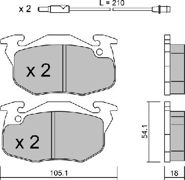 Aisin BPPE-1003 - Brake Pad Set, disc brake www.autospares.lv