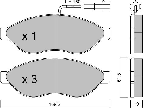 Aisin BPPE-1002 - Bremžu uzliku kompl., Disku bremzes autospares.lv