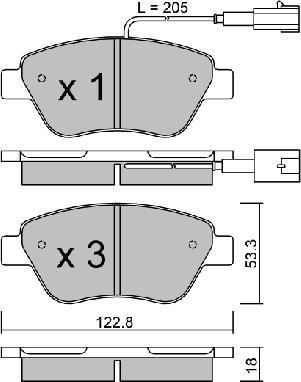 Aisin BPPE-1007 - Bremžu uzliku kompl., Disku bremzes www.autospares.lv