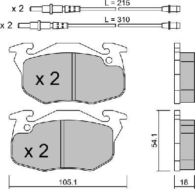 Aisin BPPE-1014 - Brake Pad Set, disc brake www.autospares.lv