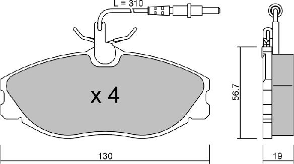 Aisin BPPE-1018 - Bremžu uzliku kompl., Disku bremzes www.autospares.lv