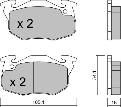 Aisin BPPE-1013 - Brake Pad Set, disc brake www.autospares.lv