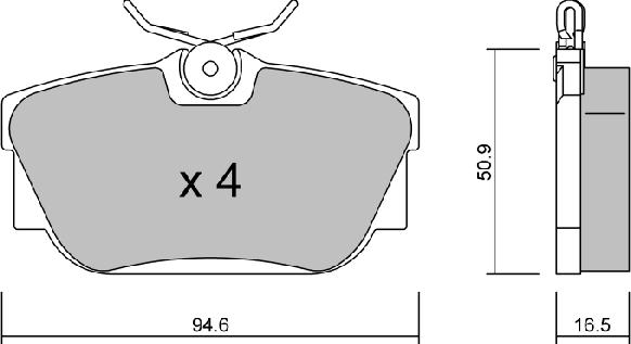 Aisin BPPE-1017 - Тормозные колодки, дисковые, комплект www.autospares.lv