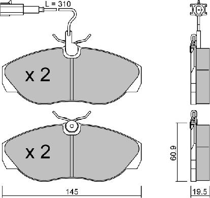 Aisin BPPE-1021 - Brake Pad Set, disc brake www.autospares.lv