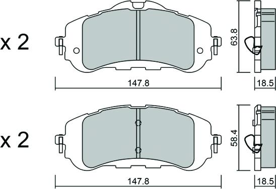 Aisin BPPE-1023 - Bremžu uzliku kompl., Disku bremzes www.autospares.lv