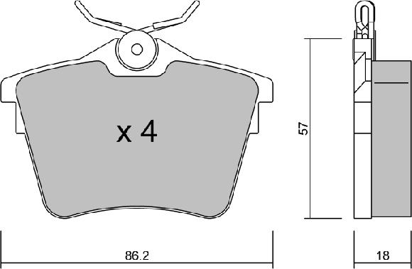 Aisin BPPE-2006 - Bremžu uzliku kompl., Disku bremzes www.autospares.lv