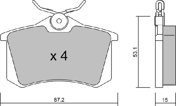 AISIN BPPE-2001 - Bremžu uzliku kompl., Disku bremzes www.autospares.lv