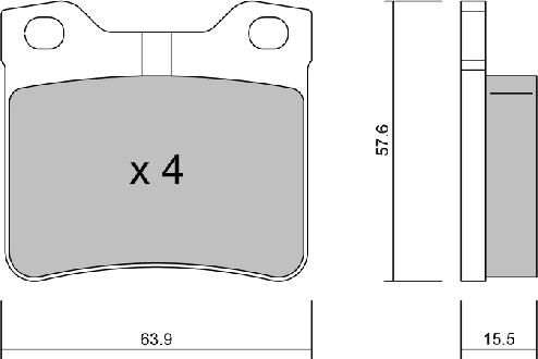 Aisin BPPE-2008 - Bremžu uzliku kompl., Disku bremzes autospares.lv