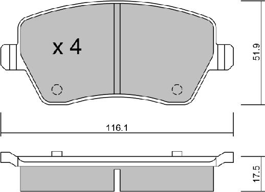 Aisin BPRE-1901 - Brake Pad Set, disc brake www.autospares.lv