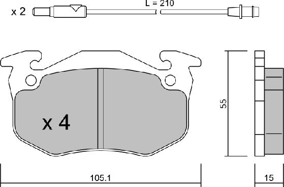 Aisin BPRE-1008 - Bremžu uzliku kompl., Disku bremzes www.autospares.lv